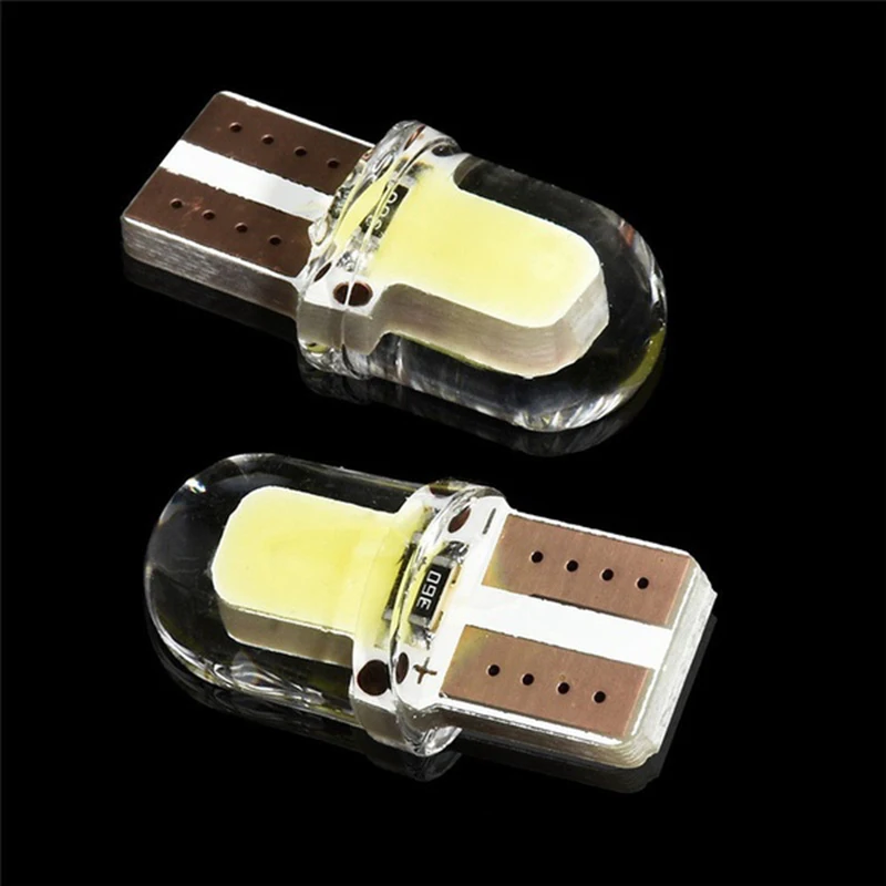 10 шт. светодиодный светильник T10 W5W COB SMD CANBUS яркая кварцевая лампа белого