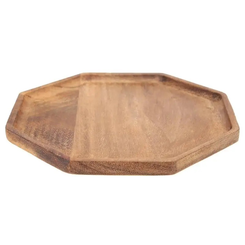 

Creative Acacia Wood Plate Dishes Rectangle Octagonal Food Dessert Tea Dinner Tray Kitchenware Dinnerware Wood Plate Dish