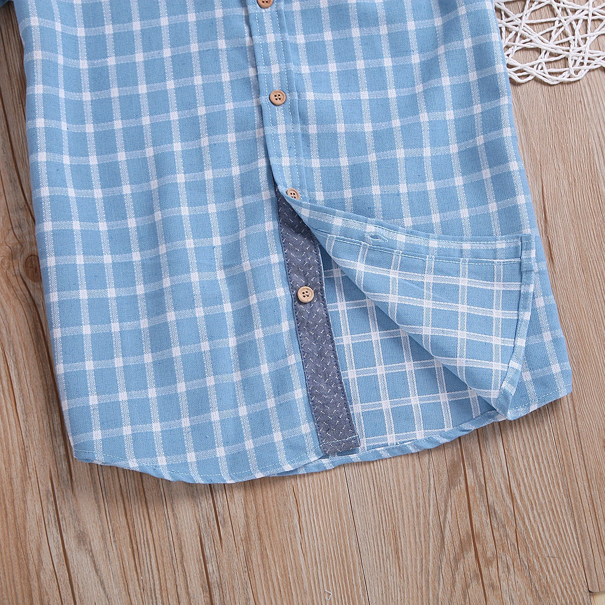 Pudcoco/клетчатая рубашка для маленьких мальчиков; школьная блузка; летняя одежда