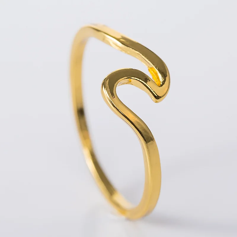 

Epiphany 2019 Sell like Hot Cakes Explosion Models Simple Wave Ring Simple Alloy Silver Plated Cross-Border Jewellery Wholesal