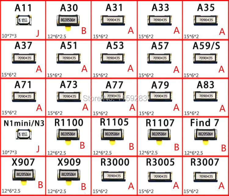 

2 PCS Earpiece Ear Speaker Buzzer Ringer Sound Receiver for OPPO A11 A30 A31 A33 A35 A37 A51 A53 A57 A59 S A71 A73 A77 A79 A83