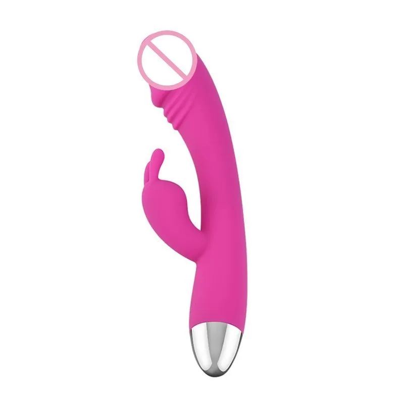 Women Rechargeable Massager Vibrator Rabbit Sex Toys Waterproof Silicone font b Dildo b font Glans Penis