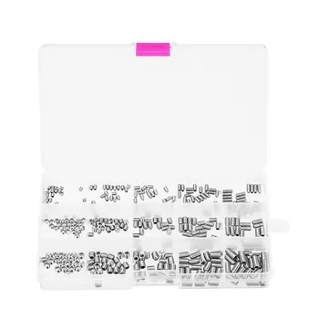 

M3 M4 M5 300Pcs Allen Hex Socket Set Grub Screw Cup Point 3-10mm Assortment Kit For Door Handle Faucet Light Fixture