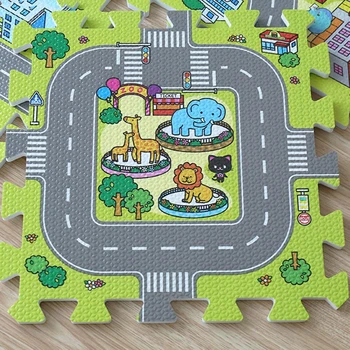 

9Pcs/pack Foam Floor Mat Map Pattern Baby Play Mat Anti Slip Carpet Educational Puzzle Toddler Crawl Pad