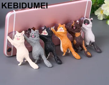 

Cute Cat Toys Phone Holder High Quality Mobile Phone Holder Stand Sucker Tablets Desk Sucker Design Smartphone Holder Toys
