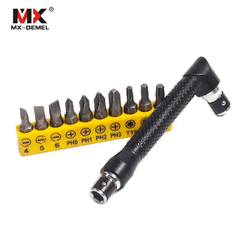 

1/4'' Mini Double-headed Multifunctional Socket Wrench L-type Screwdriver 90 Degree Right Angle Screwdriver Sets