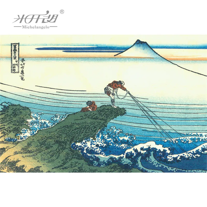 Деревянный пазл микеланжело Ukiyoe 36 View of Mount Fuji Kajikazawa in Kai Province Hokusai обучающая