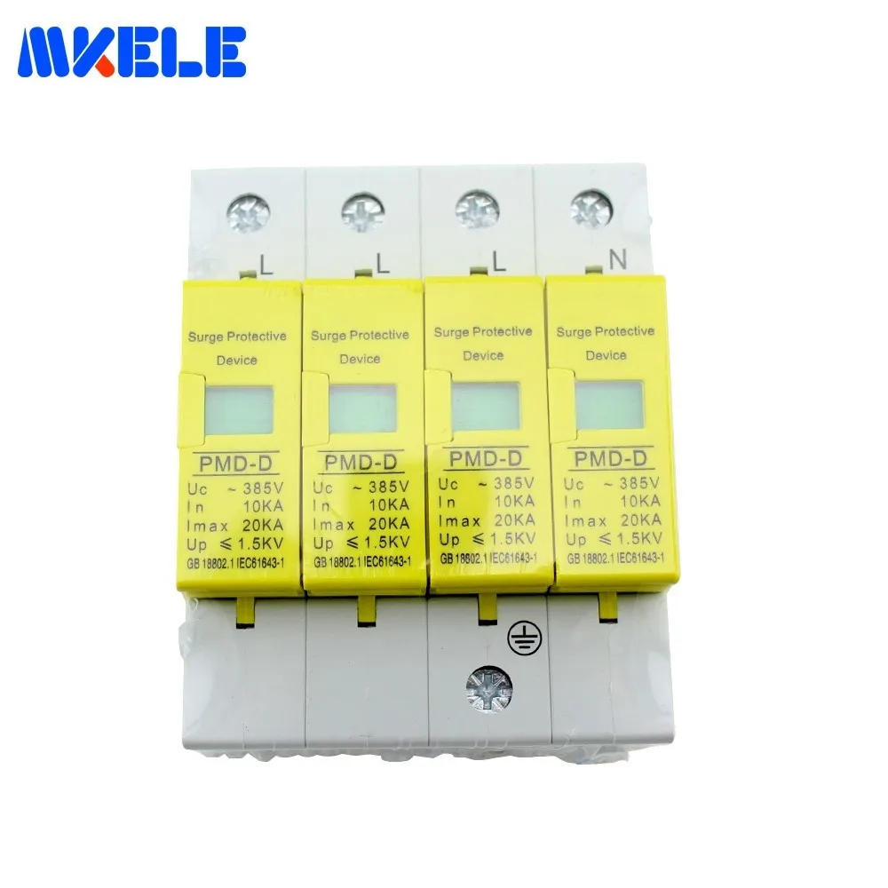 

House Surge Protector Protective Low-voltage Arrester Device High Quality SPD 4P 10KA~20KA ~385VAC Makerele New Arrivals
