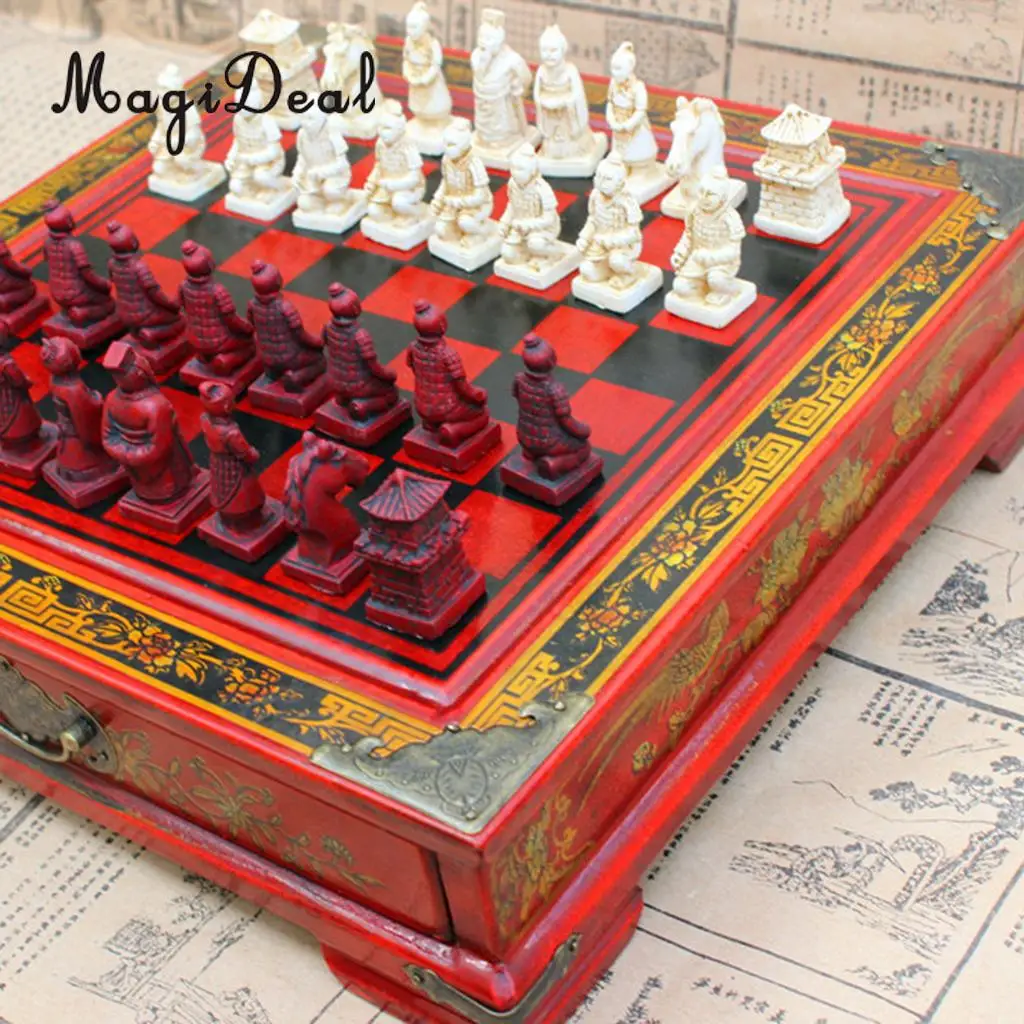 Высококачественные коллекционные вещи винтажные китайские терракотовые воины шахматные настольные игры набор подарок домашний отдых шашки для друзей семьи