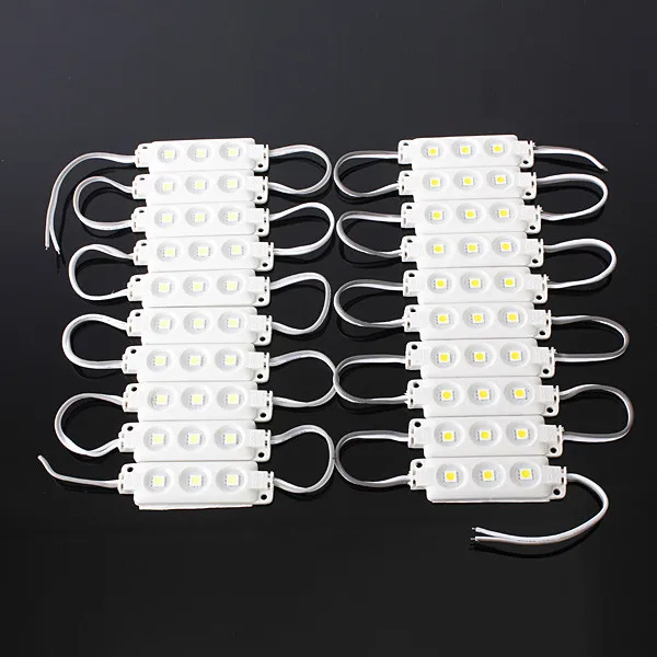 

10pcs/set Waterproof IP65 5730 SMD 3 LED Module Injection Molding Light Strip Lamp Warm White Cold White DC12V