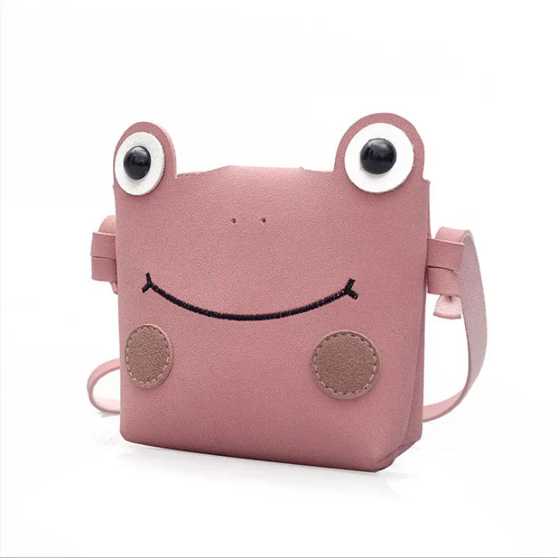 

New Cute Mini Bags Children Handbag For Girls Cartoon Frog PU Leather Shoulder Bag Kids Fashion Messenger Bags