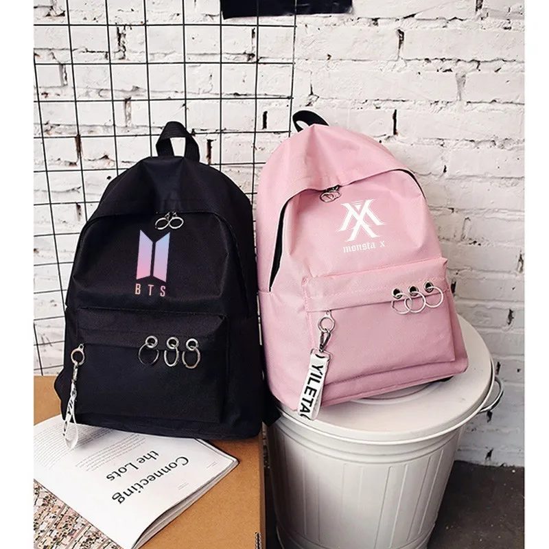 

Blackpink 2019 Bts Exo Got7 Backpack Women K Pop Wanna One Monsta X Twice Canvas School Travel Bag Backpack Sac A Dos Femme