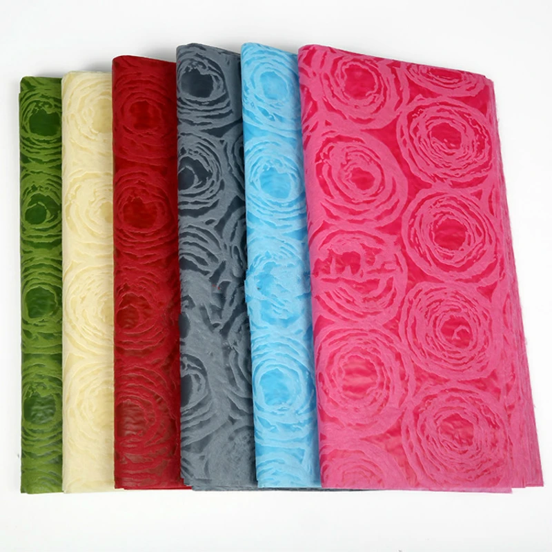 10pcs Crepe Paper Rose Gauze Tissue Craft Waterproof Wrapping Paper