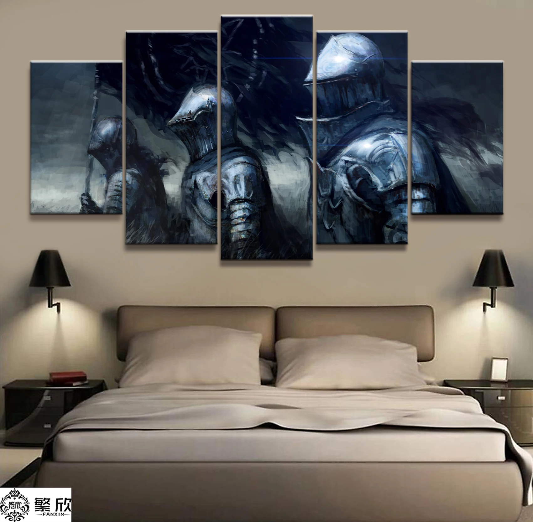 

Home Decor Canvas 5 Panels Anime Fantasy Knight Game Cartoon Piece Poster Picture Wall Decoration Painting Wholesale