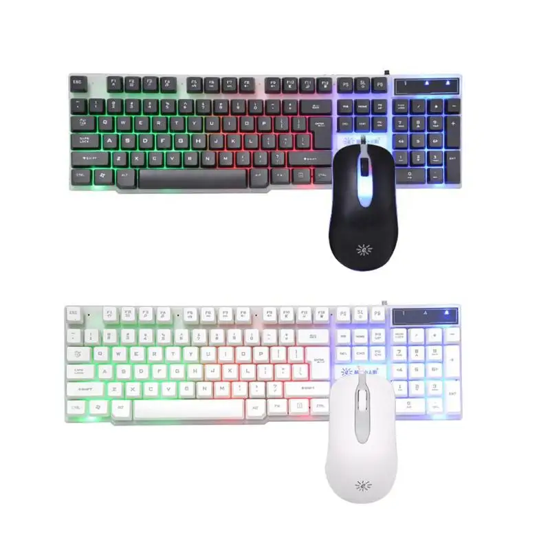 Sunrose T20 104 Keys Splashproof Usb Wired Keyboard & Mouse Set For Home Office Computer Game Keyboard And Mouse Combos For Ga Sunrose T20 104 Keys Splashproof Usb Wired Keyboard & Mouse Set For Home Office Computer Game Keyboard And Mouse Combos For Ga