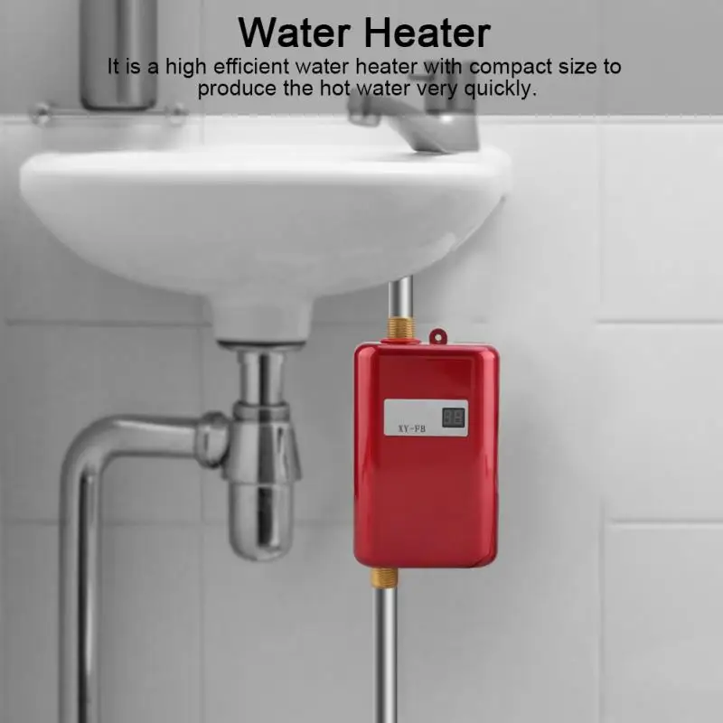 Электрический безрезервуарный 3400 Вт мгновенный нагреватель воды кухонный кран водостойкий из нержавеющей стали эффективный