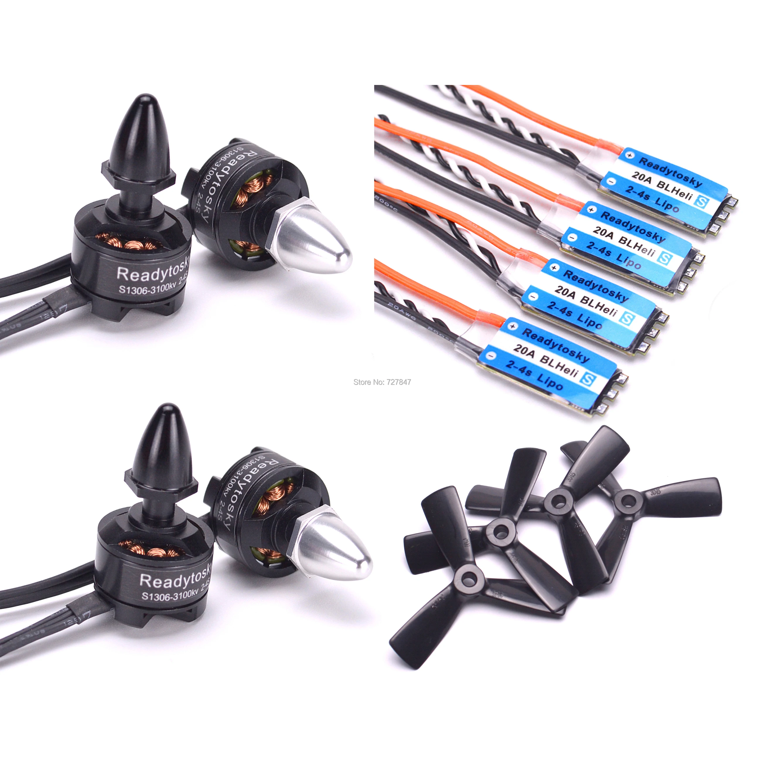 1306 3100KV 2-4S мотор + мини blheli-S 20A ESC OPTO 3045 Пропеллер для Diatone 150-200 рама комплект |
