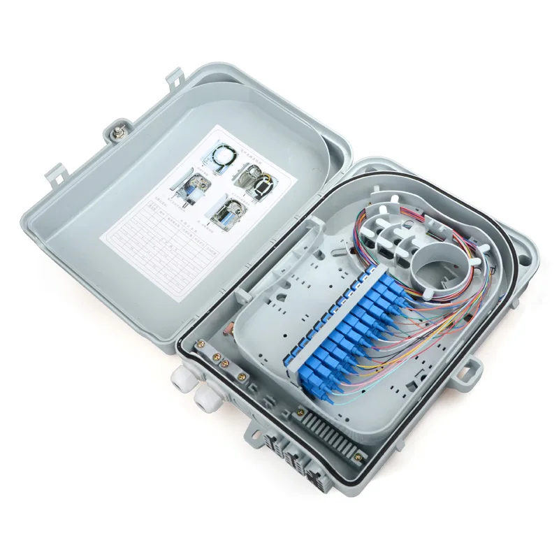 Caja De Distribuci n De Fibra ptica 24 N cleos Con Adaptador SC 