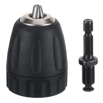 

1pcs 0.8-10mm Keyless Drill Chuck Converter 3/8" 24UNF + Hex Shank SDS Adaptor HSS Quick Change Chuck High Quality