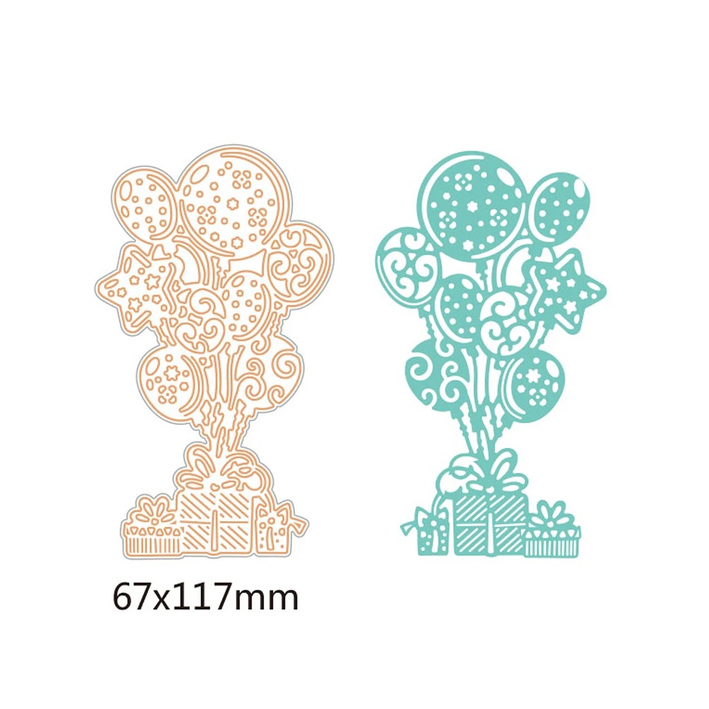 

67x117mm Metal Cutting Dies Gift Balloon Stencils Scrapbooking Embossing For Card DIY Crafts Photo Album Decor Dies Cut 2019