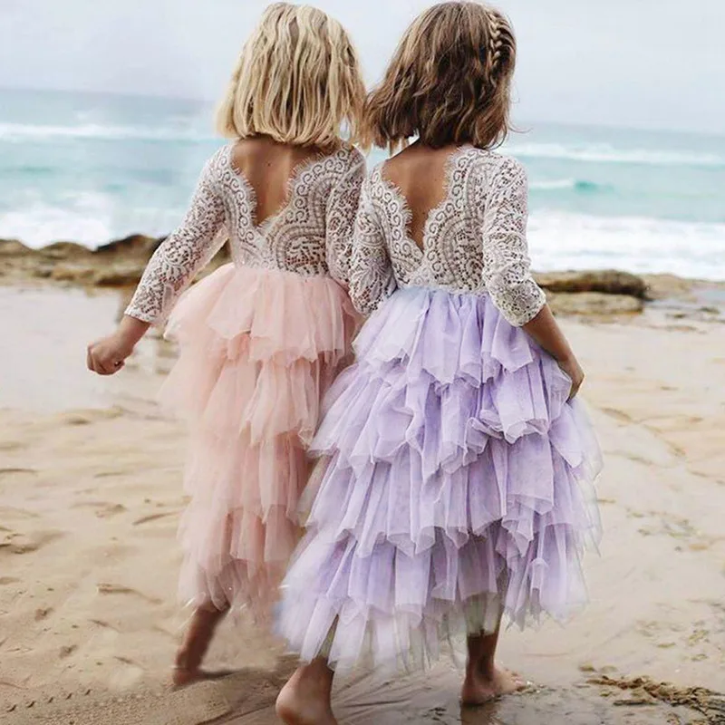 

Summer Little Girl Ceremonies Dress Baby Children's Clothing Tutu Kids Dresses For Girls Clothes Wedding Party Gown Vestidos