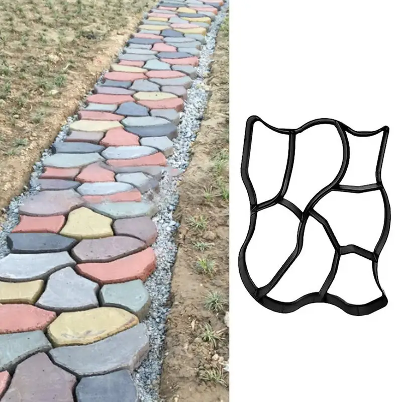 

Plastic Flooring Paving Mold DIY Irregular Garden Paving Mold Pavement Mold Stone Mold DIY Walk Maker Strong And Durable