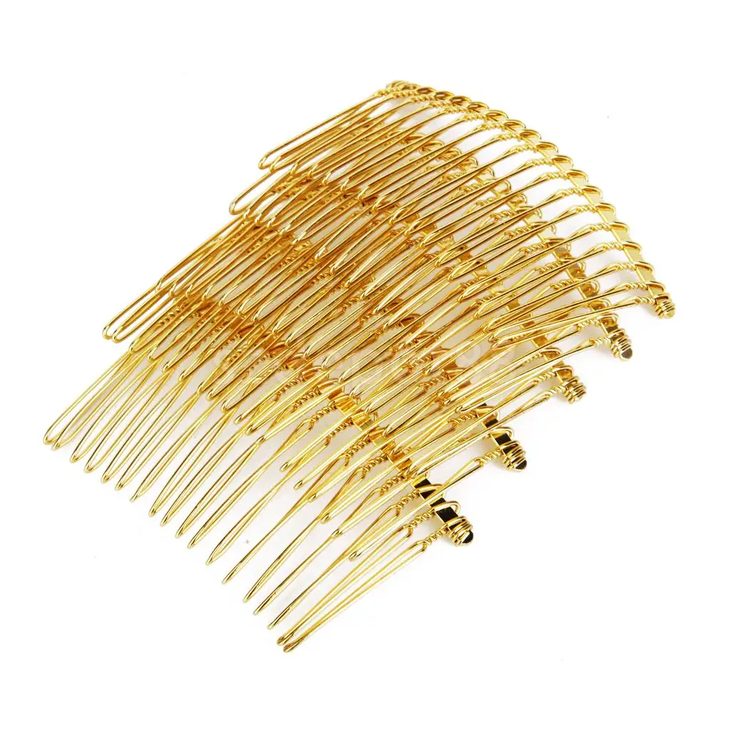 

New Arrivals 2015 Metal 18 Teeth Hair Comb 6.8 x 3.7cm 5pcs