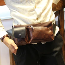 Новая искусственная кожа Crazy Horse поясная сумка унисекс модные поясные сумки Мужская поясная сумка небольшая сумка на пояс Мужская сумка через плечо