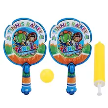Детская Теннисная ракетка Надувная Детская Теннисная ракетка+ надувной шар ребенок любимые горячие игрушки для детских игр под открытым небом игрушка Спорт
