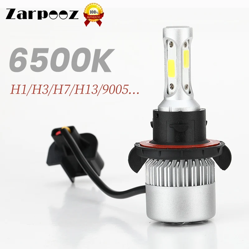 Zarpooz S2 авто фары лампы светодиодный 6000 K H1 H3 H4 светодиодный H7 H8 H9 H11 880 881 9004 9005 9006 9007 80 Вт одна пара Автомобильные фары лампы