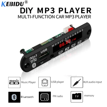 

KEBIDU Wireless Bluetooth MP3 Player Audio Module DIY Decoder Board USB TF FM Radio 5V 12V Build in Car for Speaker Car Kit