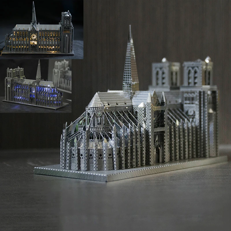 

3d Metal Puzzle Model Construction Notre Dame De Paris Puzzles Adulto Educational Toys For Children Diy Kids Jigsaw Favourite