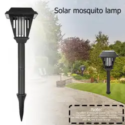 2 светодиодный сад газон Солнечный Mosquito Убийца лампы инсектициды лампа Zapper анти ловушка для насекомых светодиодный ночник отпугиватель