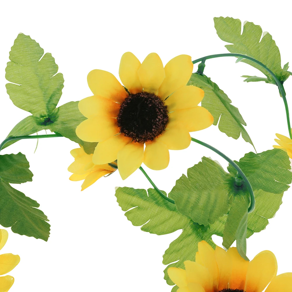 2.5M Fake Sunflowers Artificial Flowers High Quality Hanging Garland Leafs Flower Garlands for Weddings Party Home Decoration