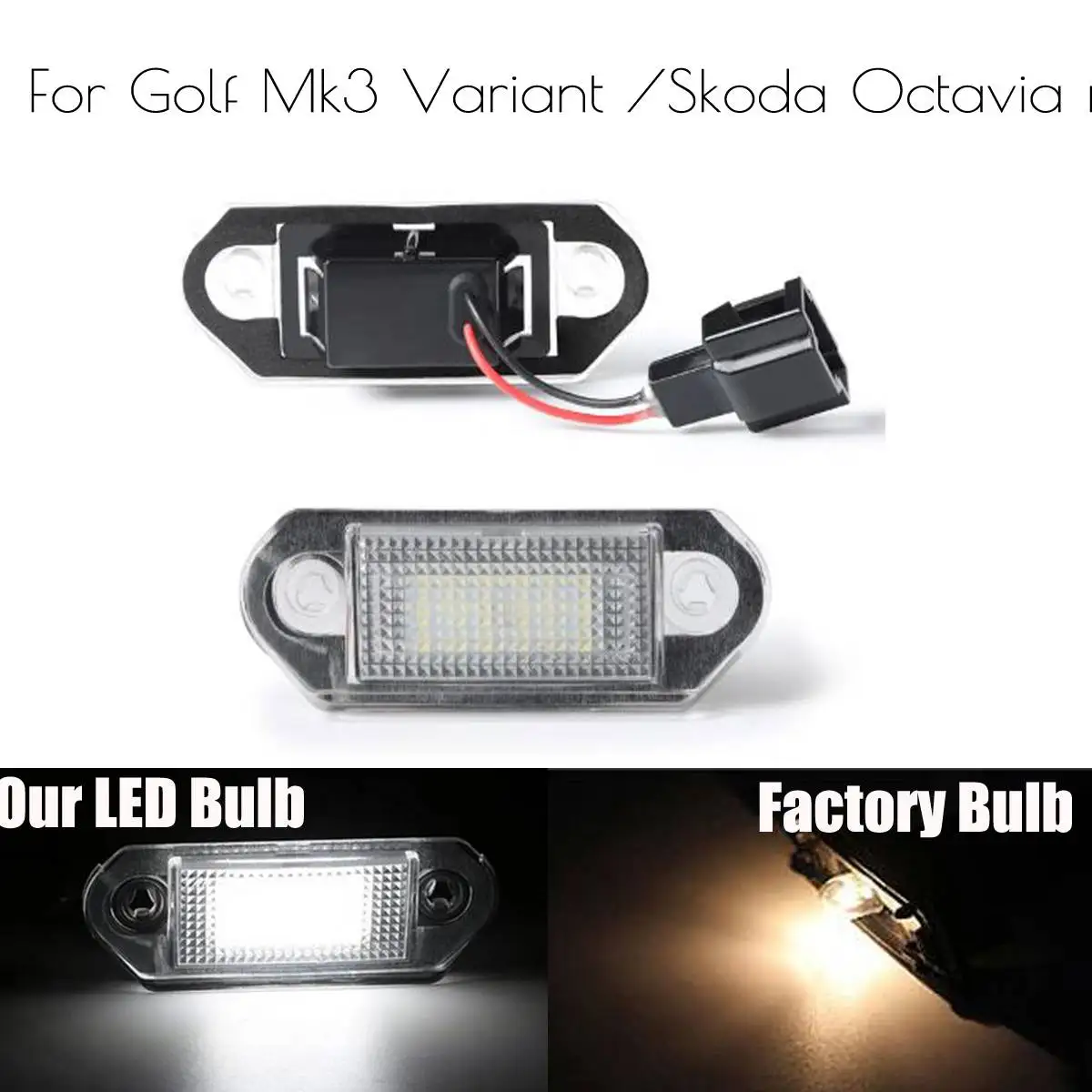 Najtaniej 1 para LED prawo jazdy numer rejestracyjny żarówki świetlne dla VW Golf MK3 dla Skoda Octavia I Auto oświetlenie tablica rejestracyjna światło
