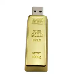 Портативный флеш-диск USB 2,0 хранения данных золото BRIC моделирование 1600 МБ/с./с скорость передачи данных мобильный Plug And Play U диск