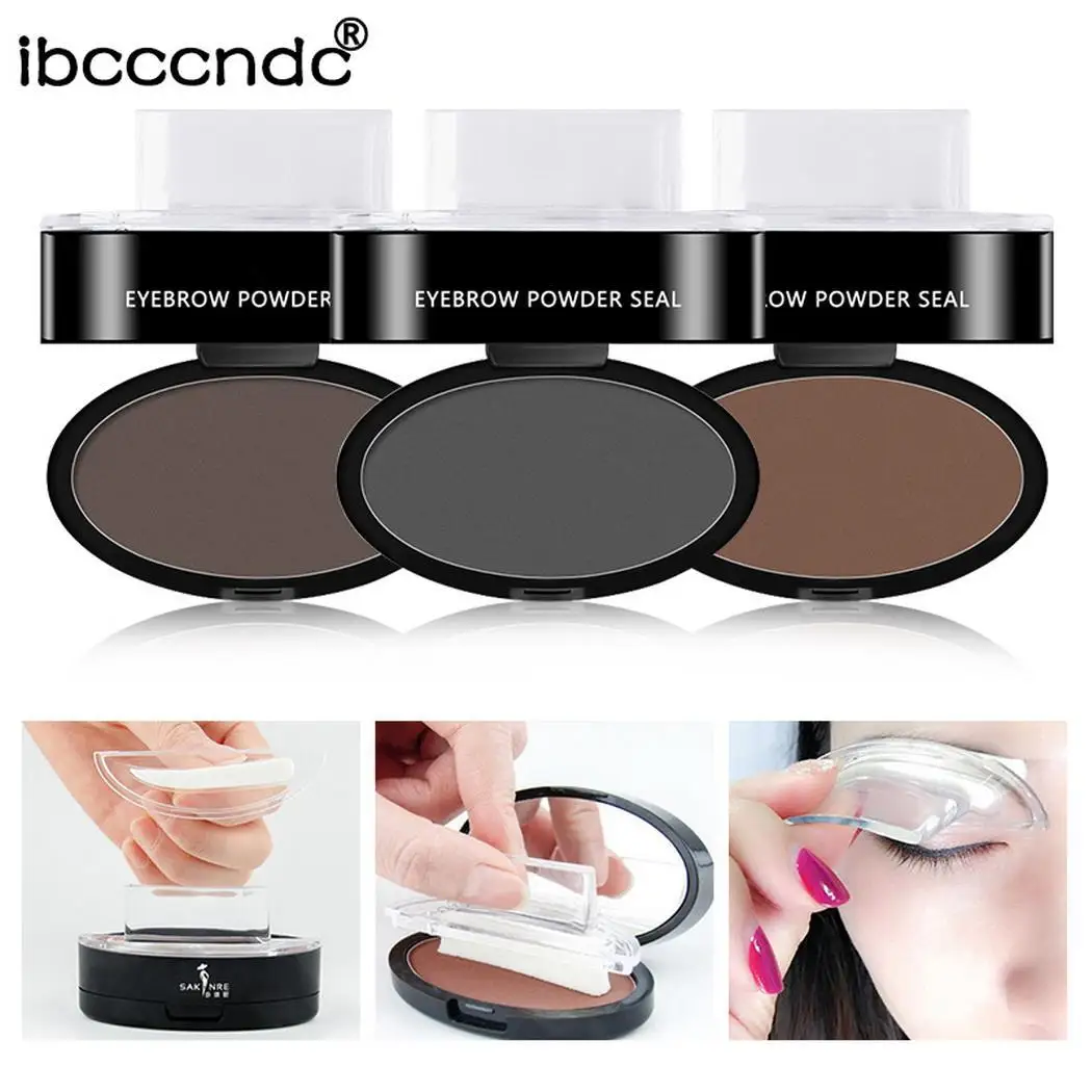

2018 Newest 6g Eyebrow Powder Seal Waterproof Eyebrow Stamp Eyebrow Shadow Set Natural Shape Brow Stamp Powder Palette Delicated