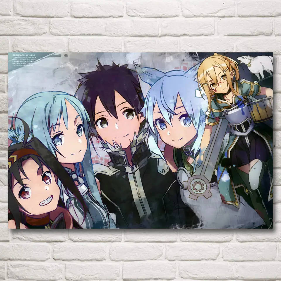 1 Panel Sword Art Online Anime Ideo Games Kirigaya Kazuto Silk Poster Prints Home Decor Painting Artworks Modern | Дом и сад