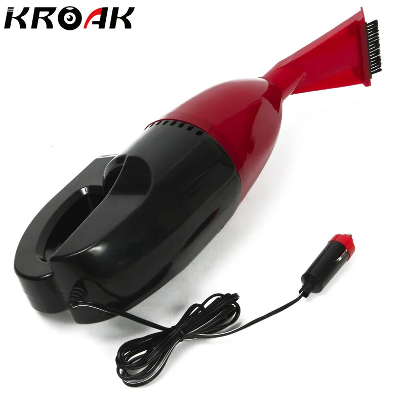 

60W 12V Car Vacuum Cleaner Handheld Mini Vacuum Cleaner Red Super Suction 5m Cable Wet And Dry Dual Use Portable Vacuum Cleaner