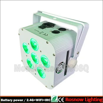 

Sample RGBWA UV LED Quad wash effect uplight / Battery wireless DMX IR remote LED par light for events decorations
