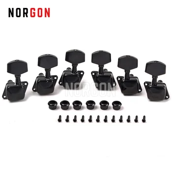 

Norgon 6pcs Guitar Tuning Pegs 1Set Knobs Machine Heads Black Gold Silver Guitar Parts and Accessories Tuners Replacement TPK55