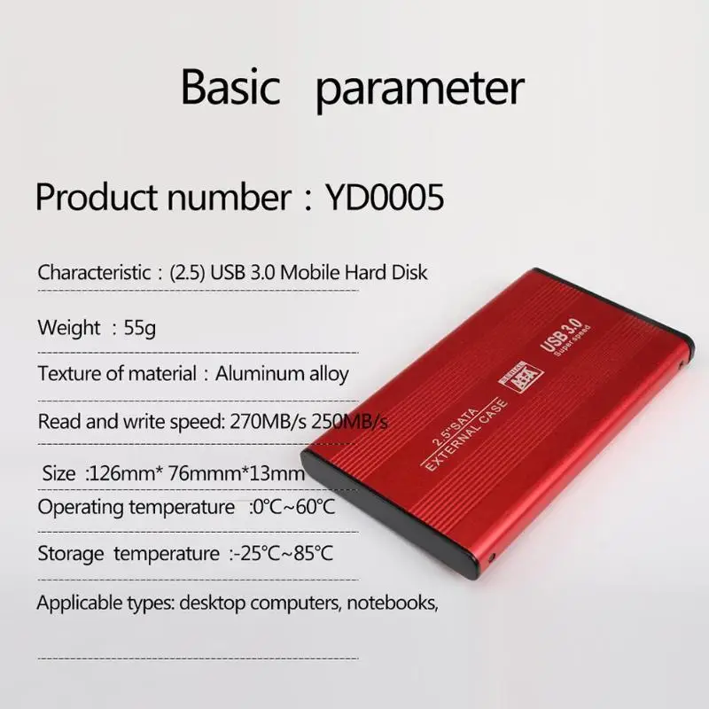 Алюминиевый сплав 2," внешний HDD Портативный SATA для USB 3,0 SSD 60/120/240GB Хранение высокоскоростной твердотельный жесткий диск