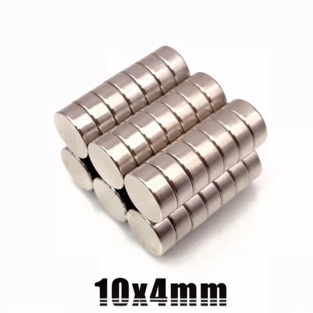 

50pcs/lot Disk magnet 10x4 mm N35 Strong Disc NdFeB Rare Earth Magnet 10*4 mm Neodymium Magnets 10mm x 4mm free shipping