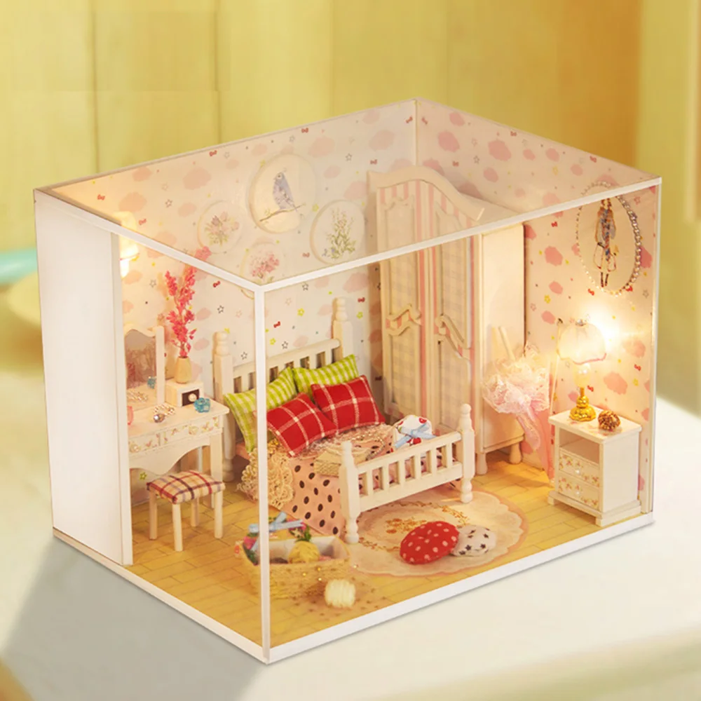 

DIY Doll House Dream House DIY Miniature House Building Kit Wooden Furniture Toys for Child Girl Boy