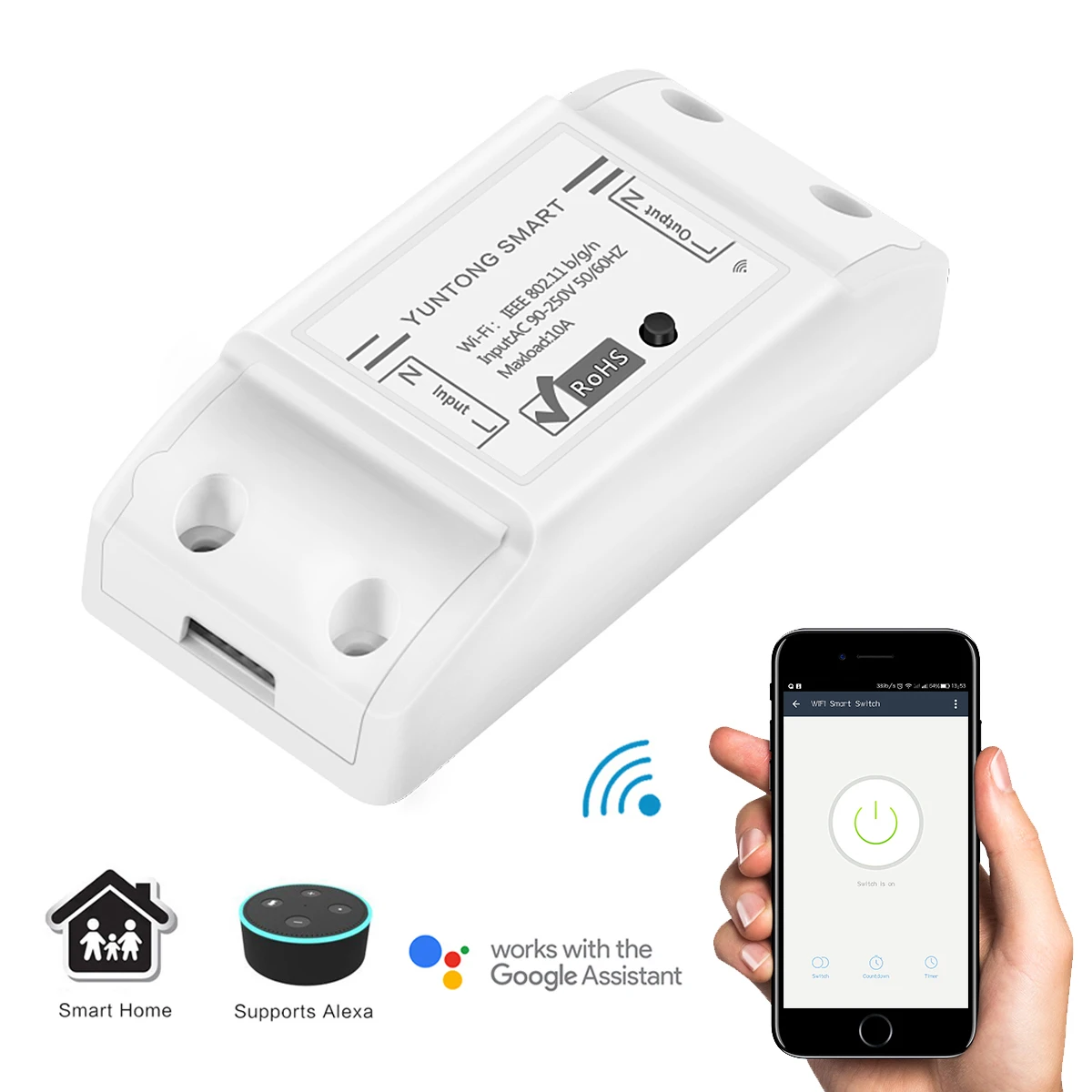 

DIY Remote Control Wireless Switch Module Home Solution With Alexa/Google Home Voice Control Countdown And Timer For IOS Android