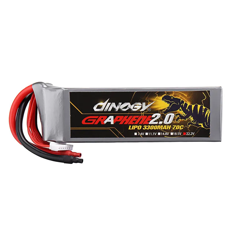 

1/2PS CDINOGY GRAPHENE 2.0 22.2V 3300mAh 70C 6S Lipo Battery for FPV RC Quadcopter FPV Racing Drone Spare Parts DIY Accs