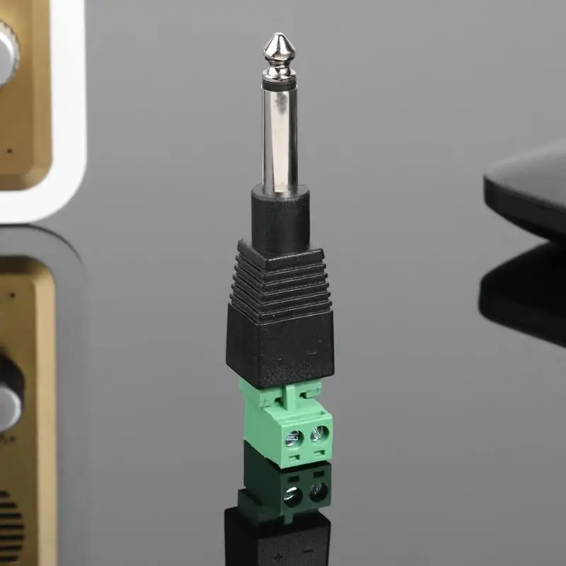 Моно TS 6 35 мм штекер в AV винт видео Balun терминал моно jack 2 контактный клеммный блок