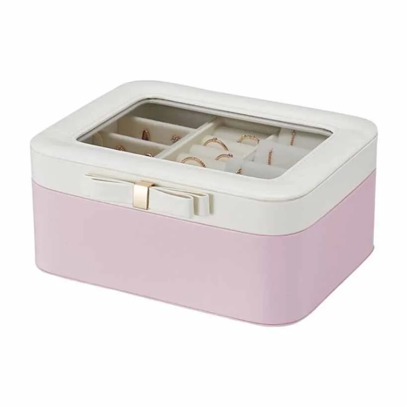 

Korean Style Jewelry Storage Box Exquisite Cosmetic Case Jewels Decorations Fresh And Lovely Birthday Gifts Makeup Organizer