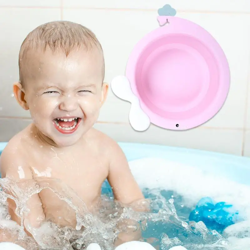 

Portable Baby Folding Basin Washbasin Collapsible Thicken Tourism Wash Water Holder Cute Foldable Footbath Basin