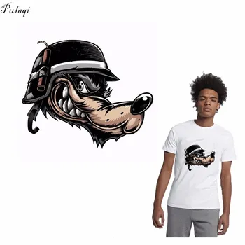 

Pulaqi Wreck-It Wolf Iron On Transfers Patches Evil Bomb Worker Heat Thermal Transfer For Kids Clothes DIY Decoration F